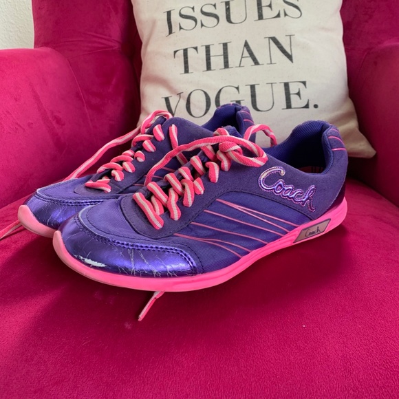 coach purple and pink runners - Picture 4 of 5